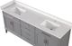 Furniture of America® Oliva Gray/White Vanity Set-3
