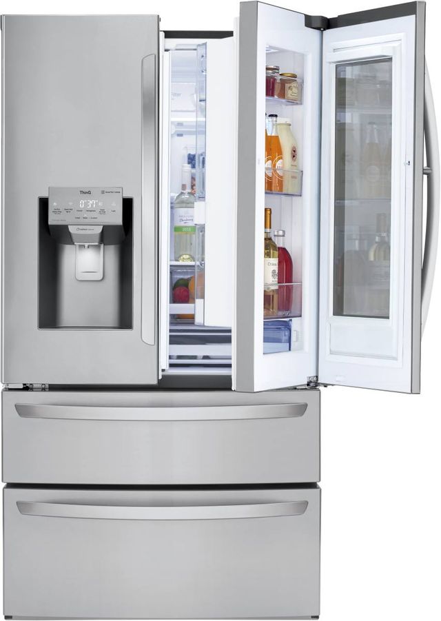 LG 36" 27.6 Cu. Ft. PrintProof™ Stainless Steel Smart Wi-Fi Enabled French Door Refrigerator with InstaView® Door-in-Door®-3
