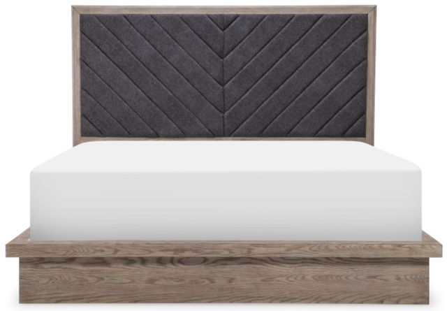 Legacy Classic Halifax Flax/Java King Upholstered Panel Bed-2