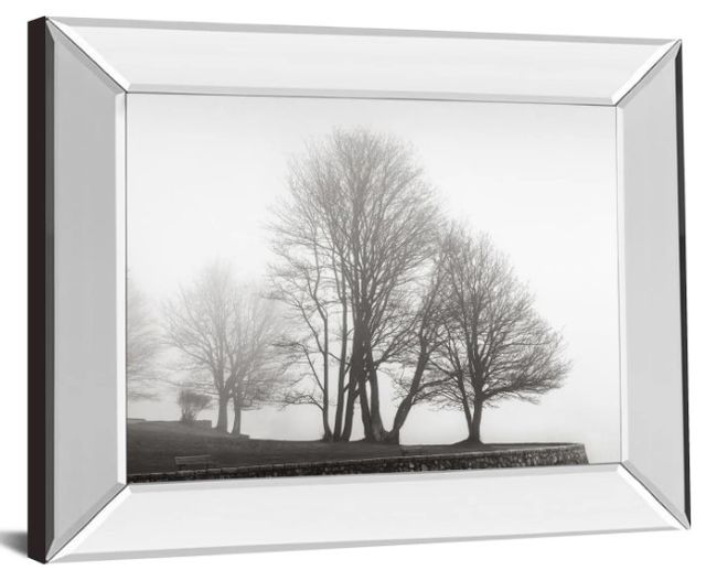 Classy Art Fog and Trees at Dusk by Lsh Mirror Framed Wall Art-1