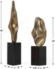 Uttermost® Fluid Geometry 2-Piece Antiqued Gold/Black Sculpture Set-2