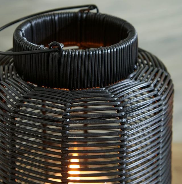 Signature Design by Ashley® Evonne Black 14" Lantern-2