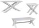 Bassett Mirror Nadine Bright White Oak Cocktail Table-4