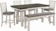 Liberty Furniture Brook Bay 6-Piece Carbon Gray/Textured White Gathering Trestle Table Set-0