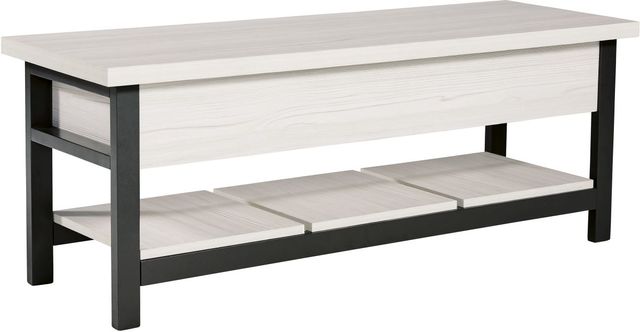 Signature Design by Ashley® Rhyson Black/White Storage Bench