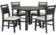New Classic® Home Furnishings Sable Crest 5-Piece Black/Ebony Round Dining Table Set-2