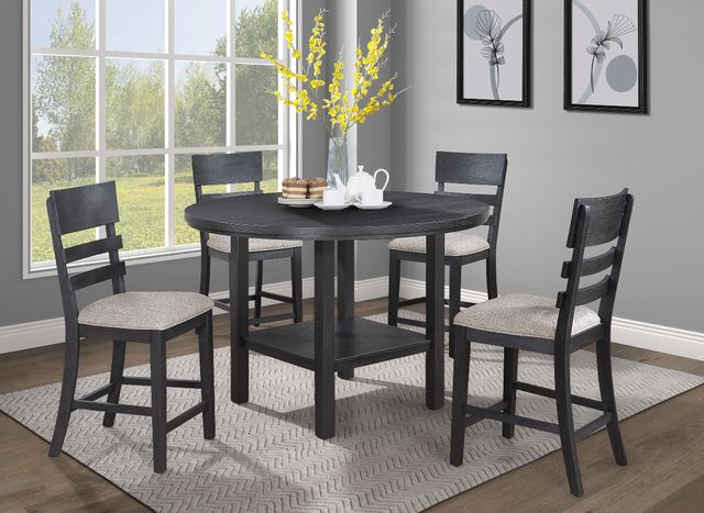 Crown Mark Guthrie Black/Gray Counter Chair-1