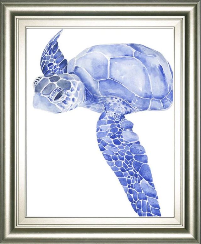Classy Art Ultramarine Sea Turtle I by Jennifer Paxton Parker Wall Art-0