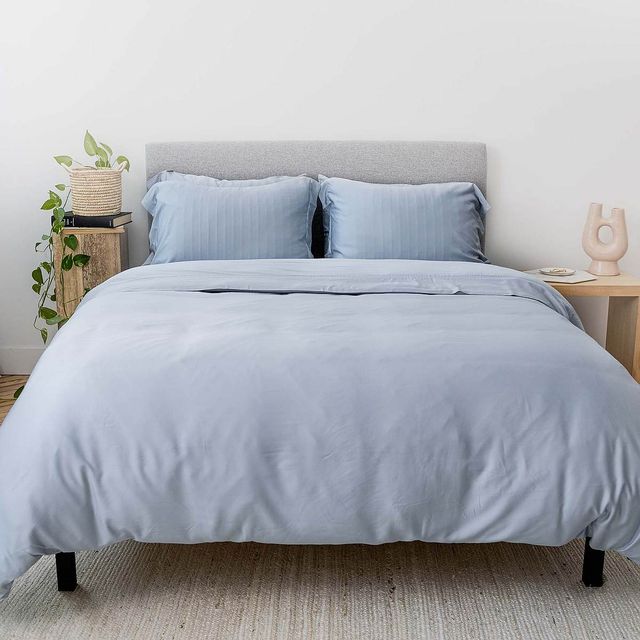 Hush Iced 3-Piece Light Blue Twin Duvet Cover Set-2