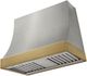 AGA Marquee 36" Stainless Steel Wall Mounted Range Hood with Antique Brass Trim-0