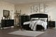 New Classic® Home Furnishings Kailani Black Upholstered King Panel Bed-1