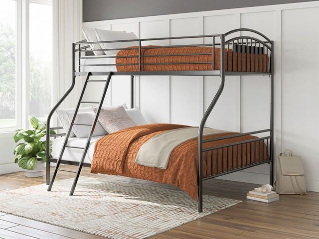Signature Design by Ashley® Lanceburg Gray Youth Twin/Full Bunk Bed with Ladder-1