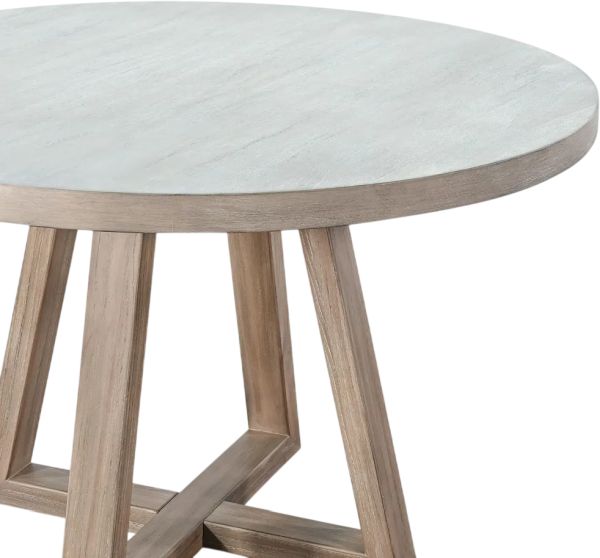 Sunny Designs™ Rowan Light Gray Dining Table with Wheat Base-3