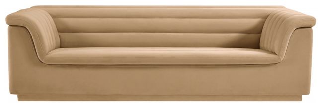 Meridian Furniture Cascade Camel Velvet Sofa-1