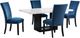 Elements International Valentino 5-Piece Black/Blue/White Dining Set-0