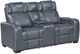 Homelegance® Apex Blue Double Power Reclining Console Loveseat-0