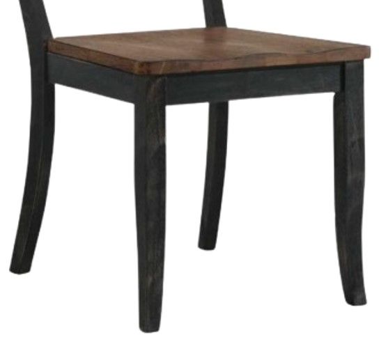 Bernards Halsey Black/Brown Casual Side Chair-2