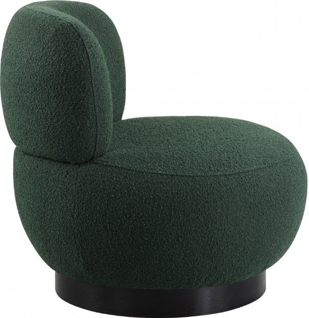 Meridian Furniture Calais Green/Black Boucle Fabric Accent Chair-2