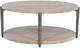 Signature Design by Ashley® Dyonton Light Grayish Brown Top Coffee Table with Gunmetal Base-1