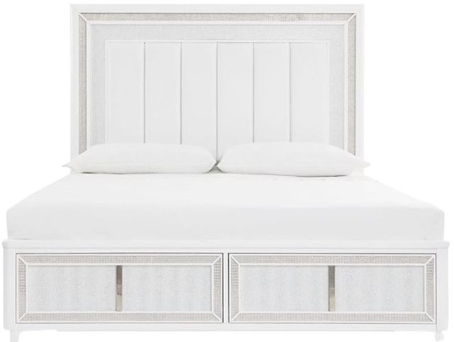 Signature Design by Ashley® Chalanna White California King Upholstered Storage Panel Bed-1