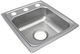 Elkay Lustertone® Classic Lustrous Satin 15'' x 18'' 3-Hole Single Bowl Drop-in ADA Sink-0