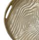 A & B Home Alu Gold Round Decorative Timber Tray-5