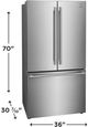 Electrolux 36" 23.3 Cu. Ft. Stainless Steel Counter Depth French Door Refrigerator-3
