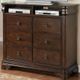 Elements International Cameron Dark Wood TV Stand-0