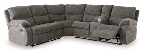 Signature Design by Ashley® Museum 2-Piece Pewter Reclining Sectional