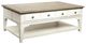 Riverside Furniture Myra Natural Leg Coffee Table with Paperwhite Base-0