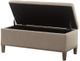 Olliix by Madison Park Light Taupe Shandra II Tufted Top Storage Bench-2