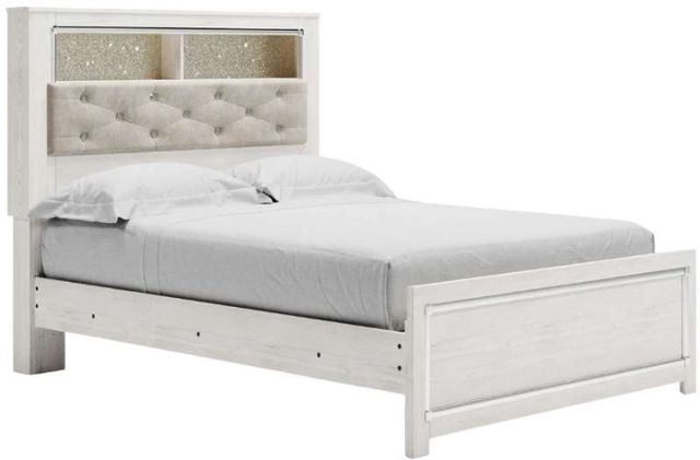 Signature Design by Ashley® Altyra White Queen Upholstered Bookcase Bed-0