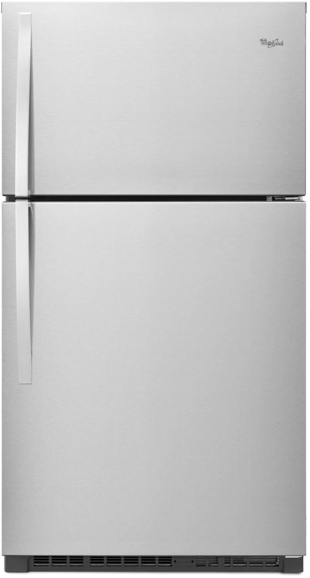 Whirlpool® 33" 21.3 Cu. Ft. Monochromatic Stainless Steel Top Freezer Refrigerator-0