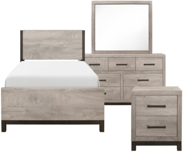 Homelegance® Zephyr 4-Piece Gray Twin Panel Bedroom Set-0