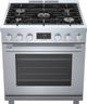 Bosch 800 Series 30" Stainless Steel Pro Style Natural Gas Range-1