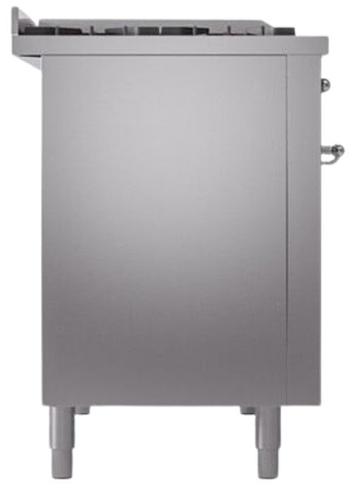 Ilve® Nostalgie II Series 48" Stainless Steel Pro Style Dual Fuel Range-2