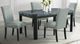 Elements International Francesca 5-Piece Black/Blue/Gray Leather Dining Set-4