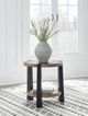 Signature Design by Ashley® Ridgester Light Brown End Table with Black Base-1