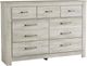 Signature Design by Ashley® Bellaby 6-Piece Whitewash King Panel Headboard Bed Set-2