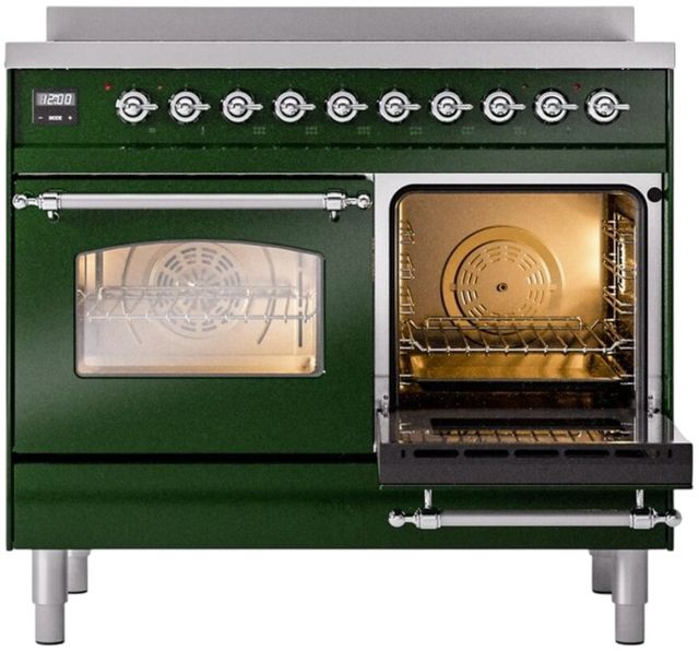 Ilve® Nostalgie II Series 40" Emerald Green Pro Style Induction Range-3