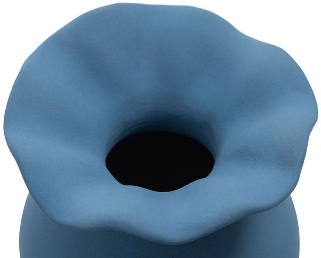Moe's Home Collection Ruffle Blue 12" Decorative Vessel-2