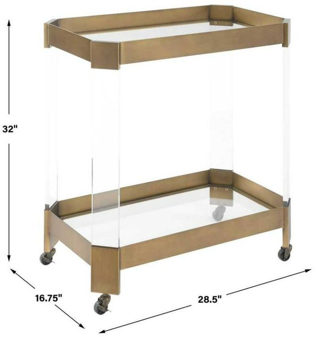 Uttermost® Giselle Bronze Bar Cart-2