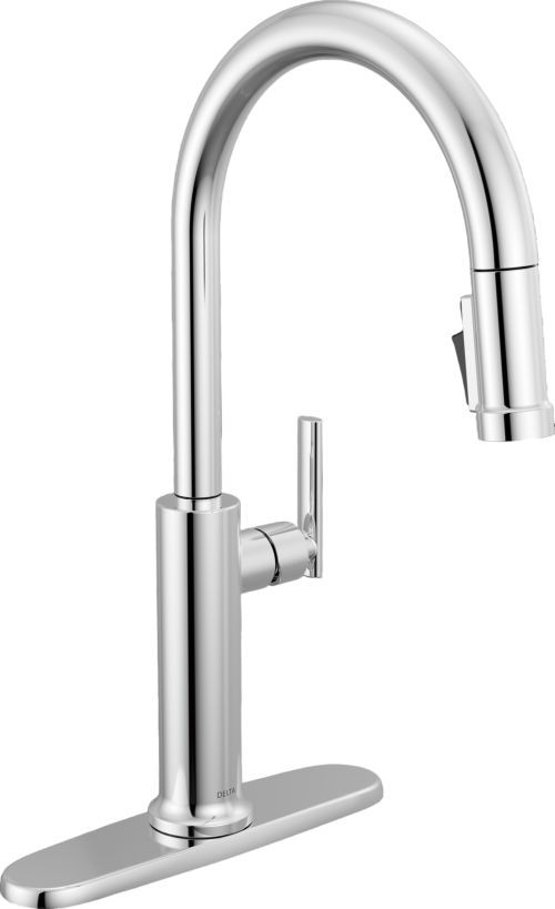 Delta Altado™ Chrome Single Handle Pull-Down Kitchen Faucet-0