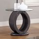 Furniture Of America® Lodia Glass Top End Table with Gray Base-0