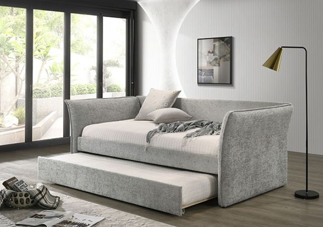 Furniture of America® Yuri Gray Twin Daybed with Trundle-1