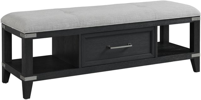 Intercon Laguna Weathered Steel Storage Bench-1