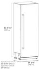 ZLINE Autograph Edition 30" 16.7 Cu. Ft. Column Refrigerator in White Matte with Graphite Gray Interior and Champagne Bronze Accents-2