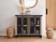 International Furniture Direct Antique Brown 4-Door 48" Console-1