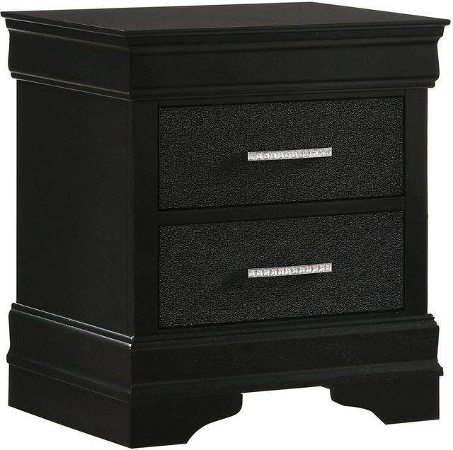 Crown Mark Amalia Black Nightstand-0