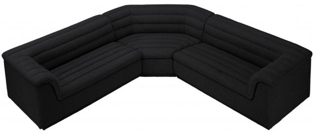 Meridian Furniture Cascade 3-Piece Black Sectional-1